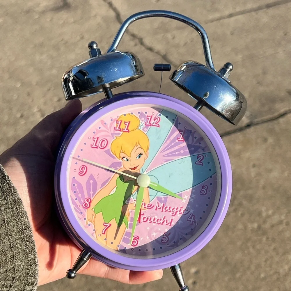 Tinker Bell Purple and Silver Clock